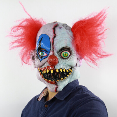 

Halloween funny wretched man mask funny horror latex clown mask wig