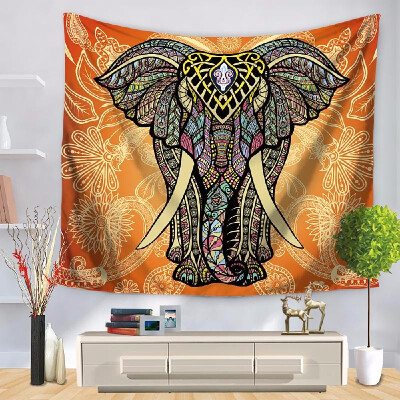 

60 50 inches Bohemian Elephant Printed Tapestry Soft Polyester Wall Hanging Art Tapestry Home Living Room Bedroom Decor