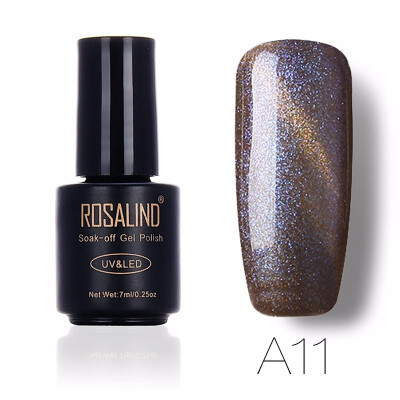 

ROSALIND Gel 1S Black Bottle 7ML Cat EyesChameleon Magnet A01-12 Gel Nail Polish Nail Art UV LED Soak-Off Bling Gel Lacquer