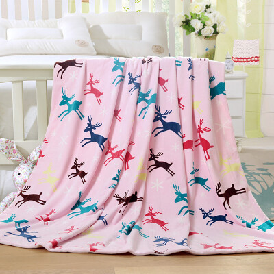 

Ladysoft child nap cartoon print flannel blanket 127*152cm