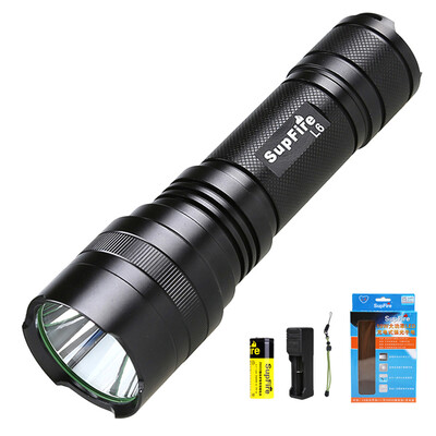 

Flashlight (supfire) L6 light flashlight import XML2 (T6) high lumens 26650 lithium battery high-power battery compatibility 18650 battery waterproof long-range charge outdoor self-defense