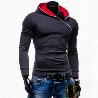 

Zogaa New Men's Hoodie Pure Color Slim