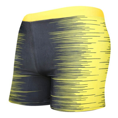 

Mens Soft Contrast Color Boxer Breathable Strappy Beach Shorts Swimwear Trunks