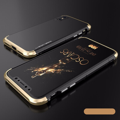 

Goowiiz Phone Case For Iphone 78X Luxury 3 in1 Metal PC Hard Hybrid Slim Back Case Full Protection