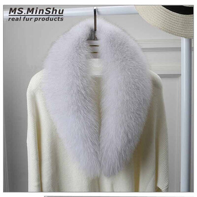 

MsMinShu Genuine Fox Fur Collar Scarf For Women Winter Fox Fur Scarf 100 Natural Fox Skin Collar Neck Warmer Custom Made