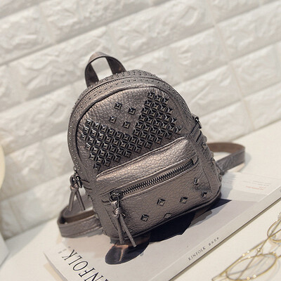

2016 New Leather Rivets Womens Bags Korean Version Fashion Bag Mini Shoulder Bag Fashion Pack