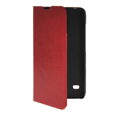 

MOONCASE Slim Leather Side Flip Wallet Card Slot Pouch with Kickstand Shell Back Case Cover for Huawei Ascend Y550 Red