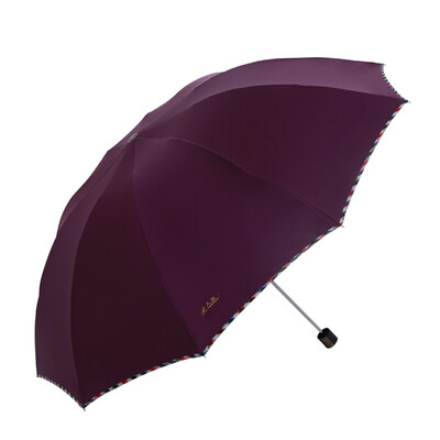 

Paradise umbrella folding sunny umbrella 3311E2 deep purple vinyl upgrade section sun umbrella water repellent a dry business umbrella
