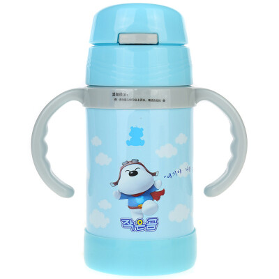 

small white bear children's stainless steel vacuum suction tube with handle insulation kettle 09116