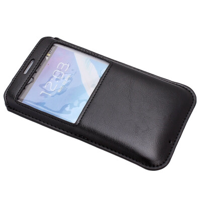 

PU Leather Slide-in Pull Tab Pouch Case Cover Holster For Galaxy Note 3 Black