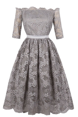 

2018 Dress Elegant A Line Off The Shoulder Half Sleeves