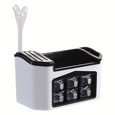 

Multi-function Multi-grid Seasoning Rack Kitchen Knife Cutlery Seasoning Storage Spice Jar Storage Rack Set