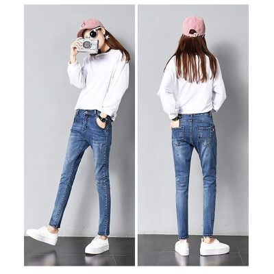 

Jeans Womens Elasticity 9 Pants Small Harlan Pencil Pants High Waist Pants Pants Trousers Europe&America Spring&Autumn YN