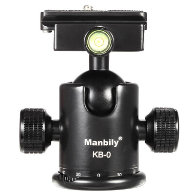 

Professional Tripod Head Manbily KB0 Camera Ball Head Panoramic Head Sliding Rail Head with 2 Builtin Spirit Levels Aluminum All