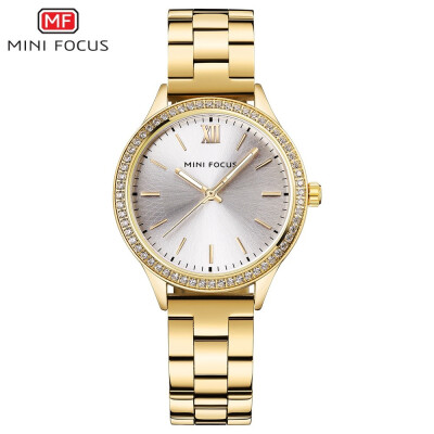 

MINI FOCUS Brand Fashion Stainless Steel Strap Women Quartz Watch F0043L