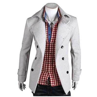 

Zogaa New Mens Wool Coat Autumn And Winter Double-breasted Casual