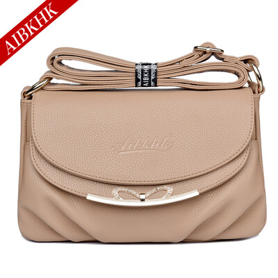 

Aibkhk женская мода сумки женские натуральная кожа 2-слойные кожа коровы сумка Cross body сумка подарок для мамы четыре цвета M501