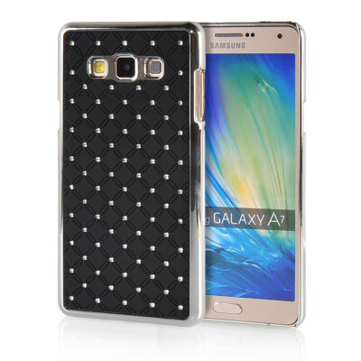 

MOONCASE Hard Chrome Plated Star Bling Back Case Cover for Samsung Galaxy A7 Black