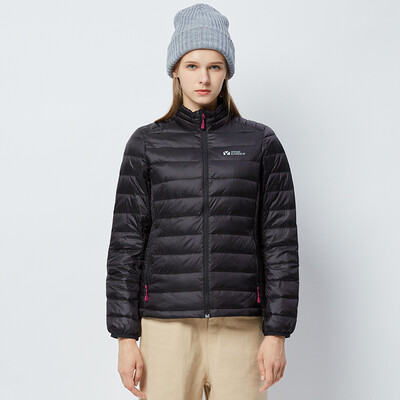 

MOBIGARDEN Outdoor autumn&winter light&windproof double water&oil resistant warm down jacket men&women NWB1506002 600 Peng piano black female  165