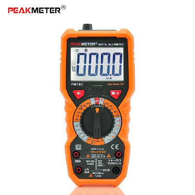 

PEAKMETER PM18C True RMS Multifunctional Digital Multimeter Measuring ACDC Voltage Current Resistance Capacitance Frequency Tempe