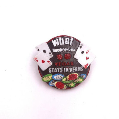 

1Pcs Cute Hand-painted Las Vegas 3D Resin Fridge Magnets