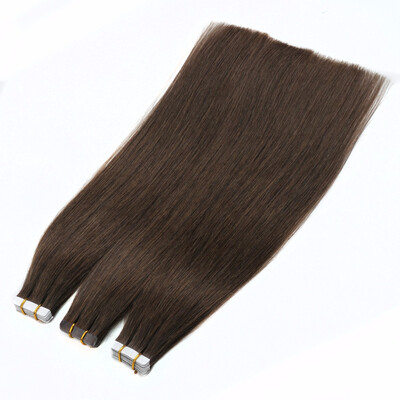 

BHF Hair Tape Hair Extension Remy Human Hair Brazilian Silky Straight White Seamless Tape In Hair 2 20PcsPack