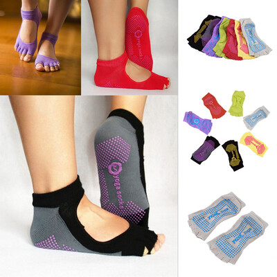

Comfort Durable Yoga Pilates Socks Half Toe Ankle Grip Five Finger No-Slip 1Pair