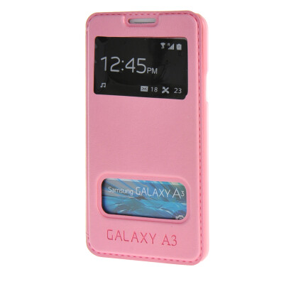 

MOONCASE Samsung Galaxy A3 чехол для View Leather Flip Pouch Bracket Back Cover Pink