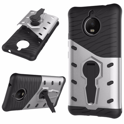

Goowiiz Phone Case For Motorola Moto E4E4 Plus European Luxury Armor TPUPC Silicone Hard Bracket Prevent falling