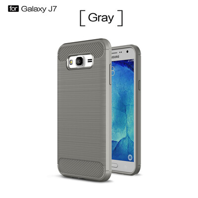 

For Samsung Galaxy J7 2015 Carbon Fiber Phone Cases Soft TPU Anti-Knock Cover For Samsung Galaxy J7 2015 Case