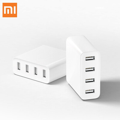 

Original XiaoMi USB Charger Quick Charge Portable 4 Ports Portable Smart Adapter Mobile Phone Travel Charger For Smartphone
