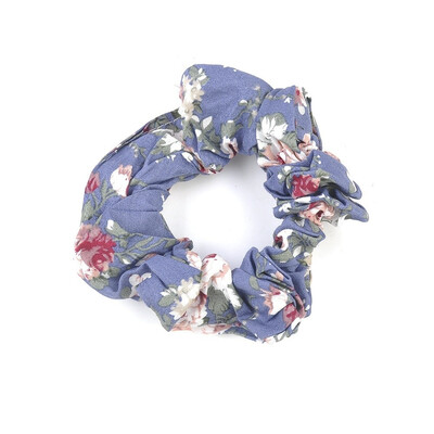 

Vintage Elastic Retro Charm Floral Cotton Scrunchies Flower Hair Ties Women Girl Hair Accessories
