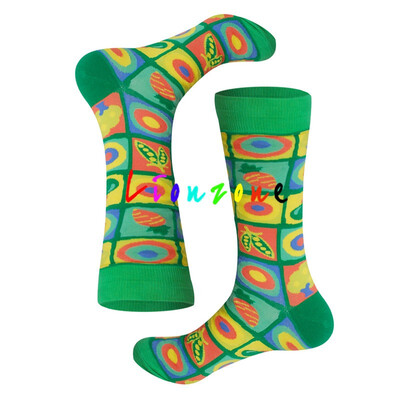 

LIONZONE 2018 New Arrived Totem Western Style Happy Socks Women Plus Size Cactus Worship Symbols Neutral Socks Fashion trend