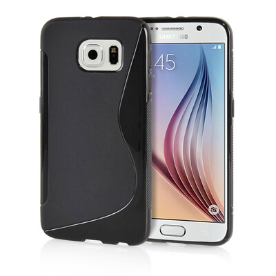 

MOONCASE S - Line Soft Flexible Silicone Gel TPU Skin Shell Back ЧЕХОЛ ДЛЯ Samsung Galaxy S6 Black