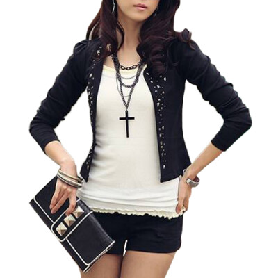 

CT&HF Women Fashion Leisure Coat Korea Silm Sweet Contracted Coat Hot Selling Stitching Cotton Long Sleeve Coat