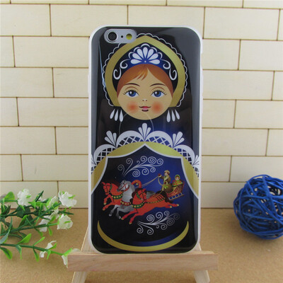 

Мягкий TPU Чехол для iPhone 5 5S/ 6 6S матрешка дизайн