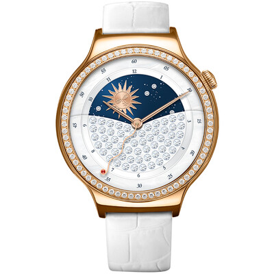 

HUAWEI WATCH Smart watch Xingyue series Swarovski artificial gem white Multi-dial WeChat music player to pay the Bluetooth call rose gold