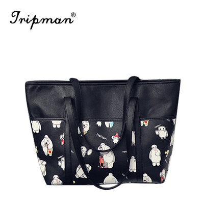 

Tripman Casual PU Leather Bags New 2016 Floral Women Handbags Printing Women Shoulder Bags Large Casual Tote Handbag