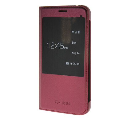 

MOONCASE чехол для Huawei Maimang 4 D199 Ultra Slim View Window Flip Leather Case Cover Red