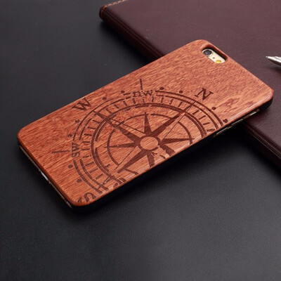 

Wood Phone Case For iPhone 5 5S 6 6S 6Plus 7 7Plus Cover Wooden Shockproof