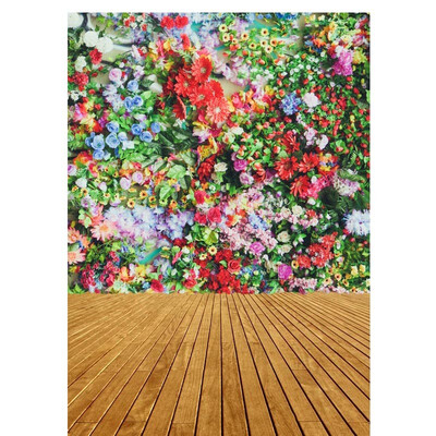 

Flower Curtain Photo Backdrop 57FT Vinyl Fabric Cloth Digital Printing Photo Background s-990