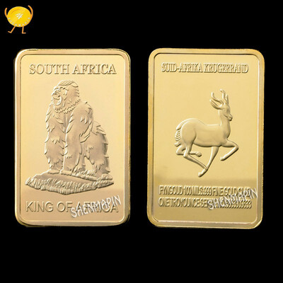 

African Wildlife Elephant Crocodile Lion Orangutan Deer Gold Bark Lucky Animal Coin Animal Protection Commemorative Medal
