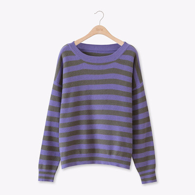 

women designer sweater knitted female 2018 autumn fashionable womens tops loose stripe pullover