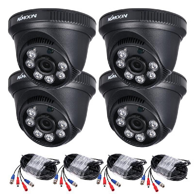 

KKmoon 4x1080P AHD Dome IR CCTV Camera 4x60ft Surveillance Cable Support IRCUT Night Vision 6pcs Array Infrared Lamps