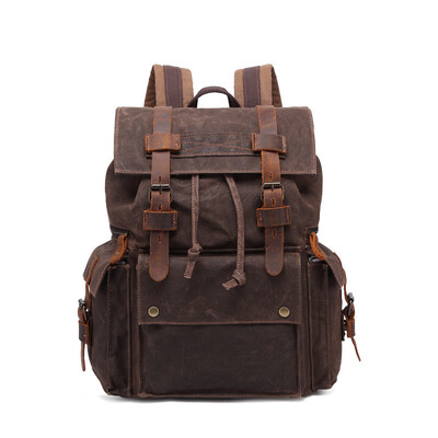 

Vintage Canvas Backpack Men Large Capacity waterproof Travel Shoulder Bag Fashion Male Luxury Brand Men Laptop Bag Luggage