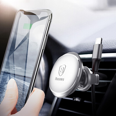 

Baseus Car Holder for Mobile Phone iphone 8 7 6 Samsung S8 Air outlet Phone holder for Xiaomi HuaWei One Plus cable clip Phone