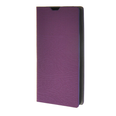 

MOONCASE Wood grain Leather Flip Wallet Case Card Slot Stand Back Cover for LG Spirit 4G LTE H440N ( LG C70 ) Purple