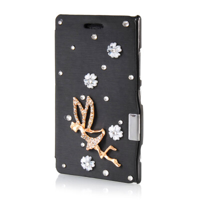 

MOONCASE Luxury Flower Crystal Leather Side Flip Wallet Pouch ЧЕХОЛ ДЛЯ Nokia Lumia 925