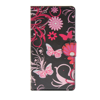 

MOONCASE Butterfly style Leather Side Flip Wallet Card Slot Stand Pouch Case Cover for Sony Xperia Z4