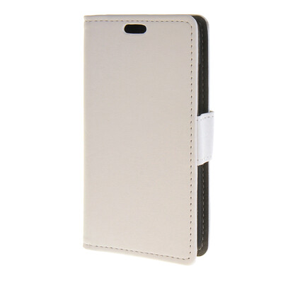 

MOONCASE Простой стиль кожаный бумажник флип карты отойти чехол для Huawei Ascend Y360 Белый